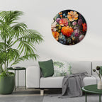 BLOOMING WILDERNESS Round Wall Art