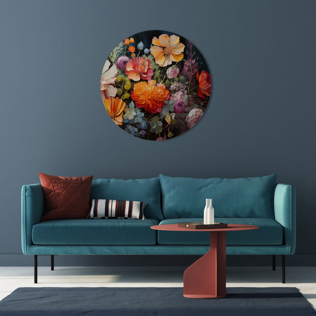 BLOOMING WILDERNESS Round Wall Art