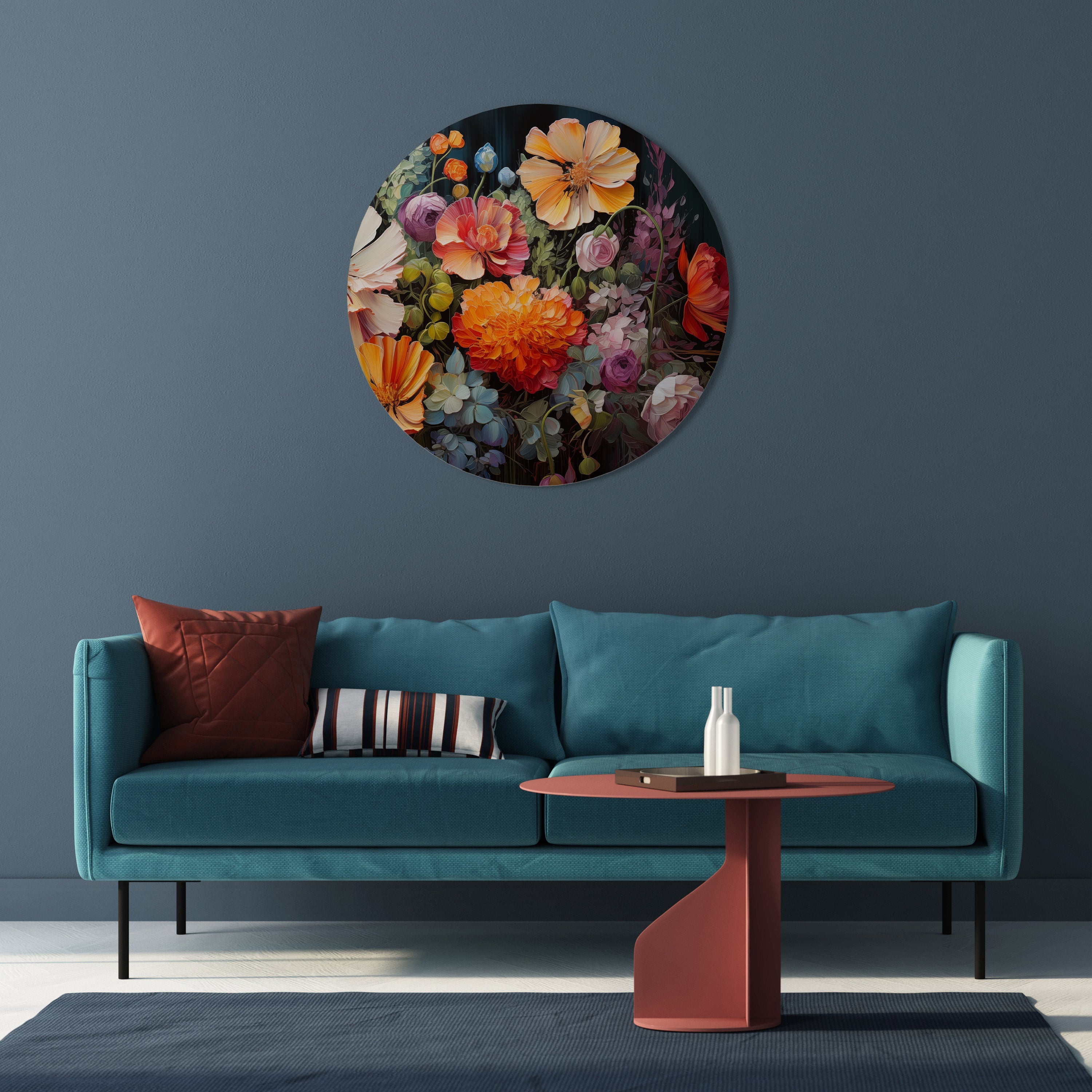 BLOOMING WILDERNESS Round Wall Art