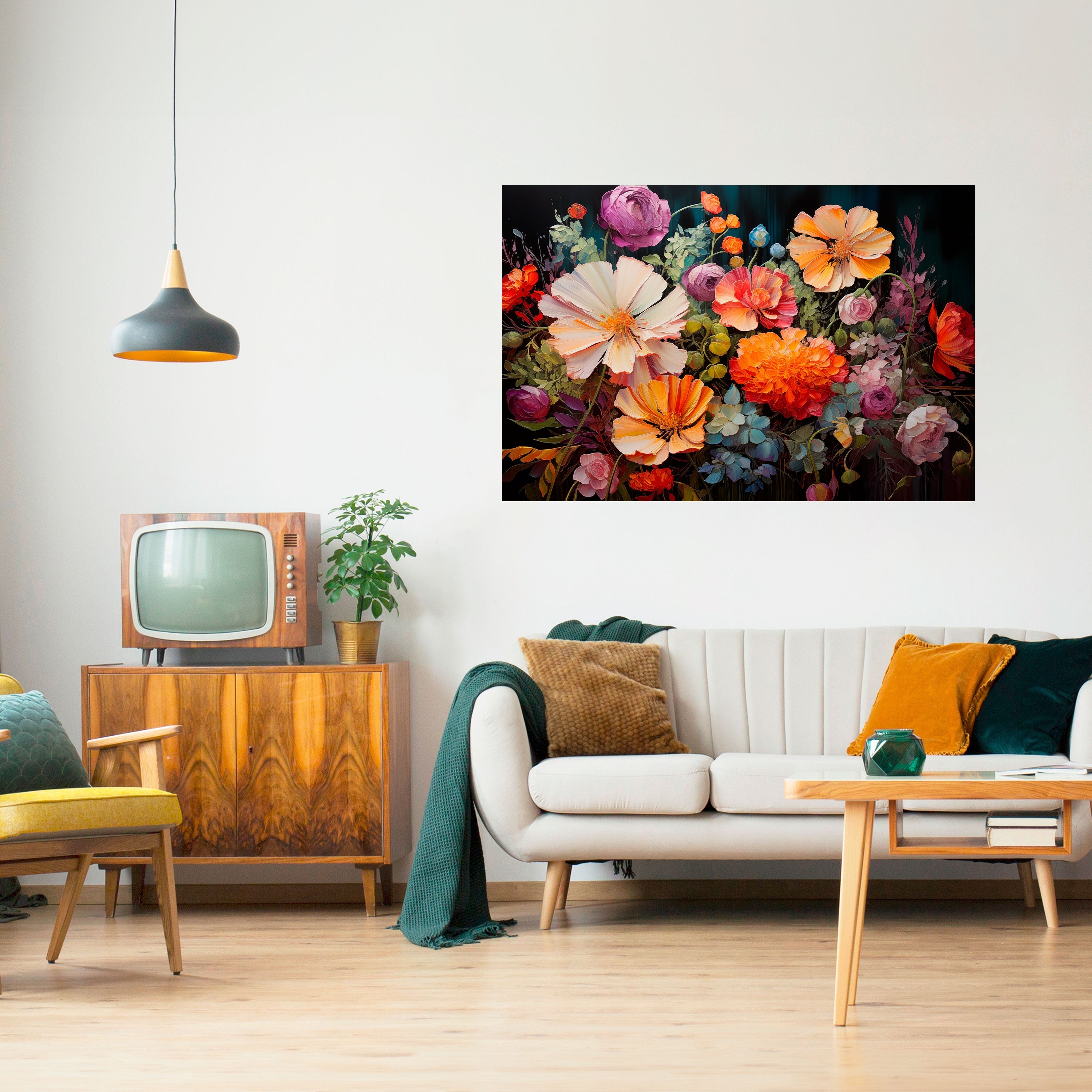 BLOOMING WILDERNESS Peel and Stick Horizontal Poster