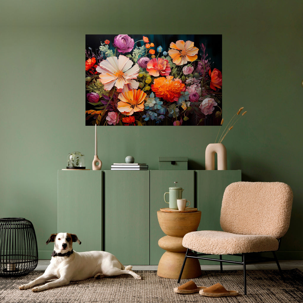 BLOOMING WILDERNESS Peel and Stick Horizontal Poster