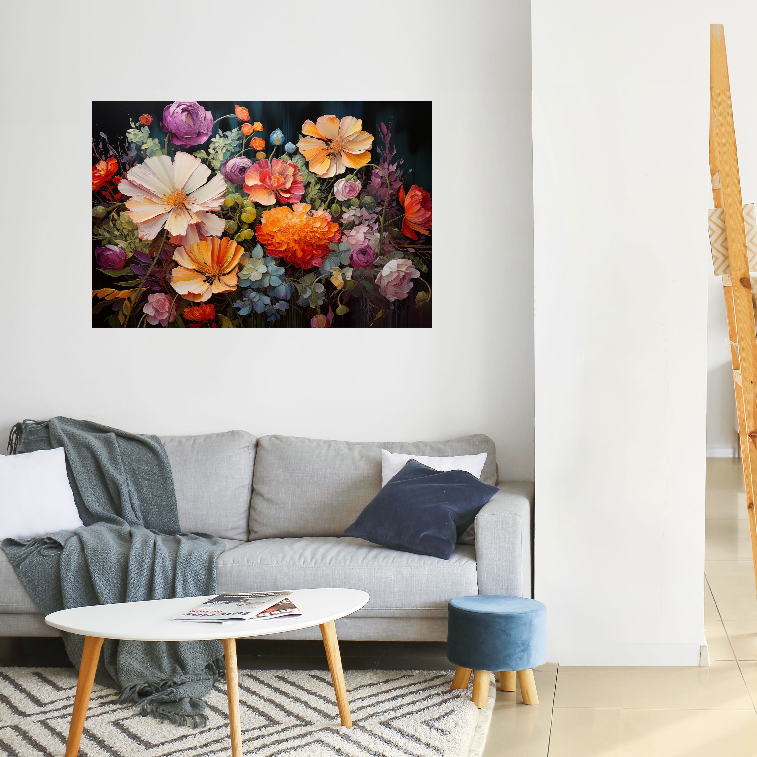 BLOOMING WILDERNESS Peel and Stick Horizontal Poster