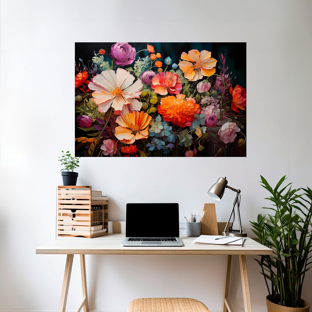 BLOOMING WILDERNESS Peel and Stick Horizontal Poster