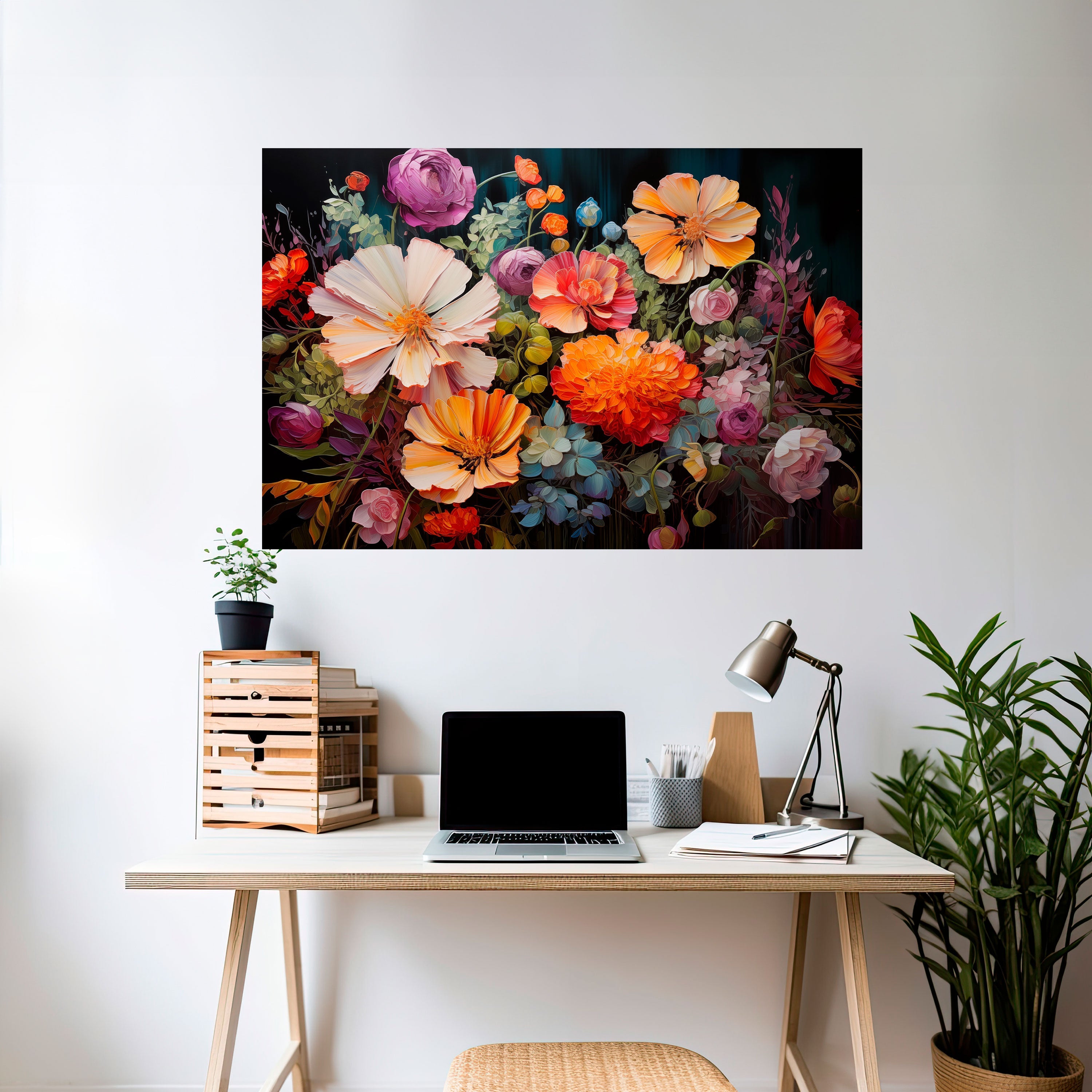 BLOOMING WILDERNESS Peel and Stick Horizontal Poster