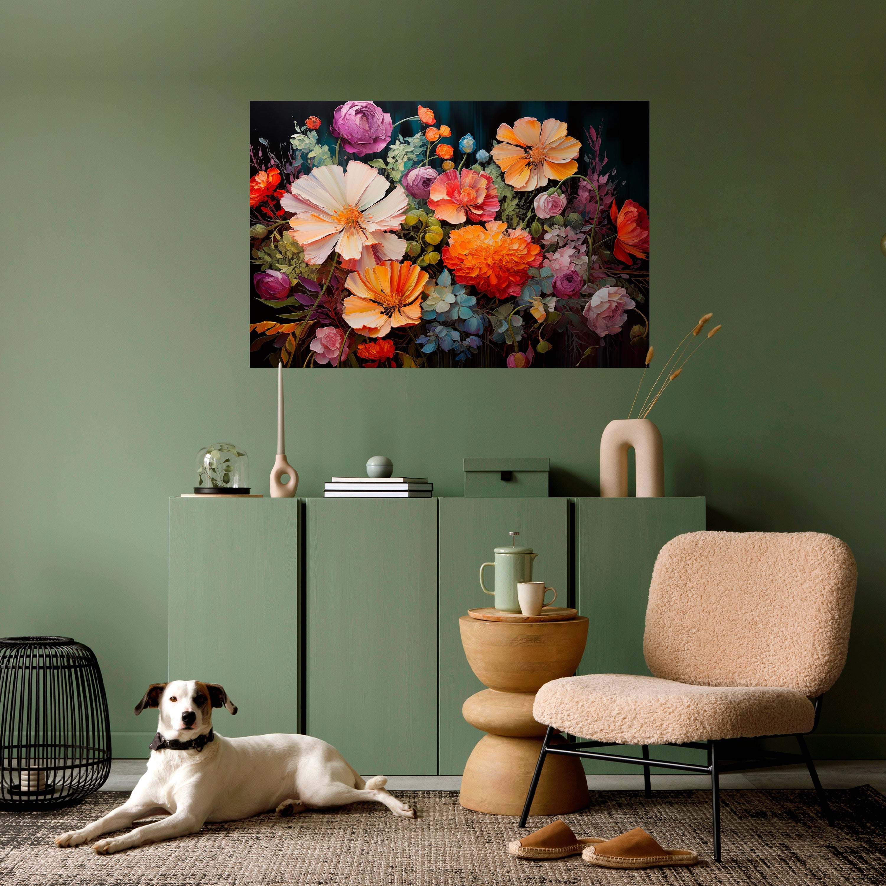 BLOOMING WILDERNESS Peel and Stick Horizontal Poster