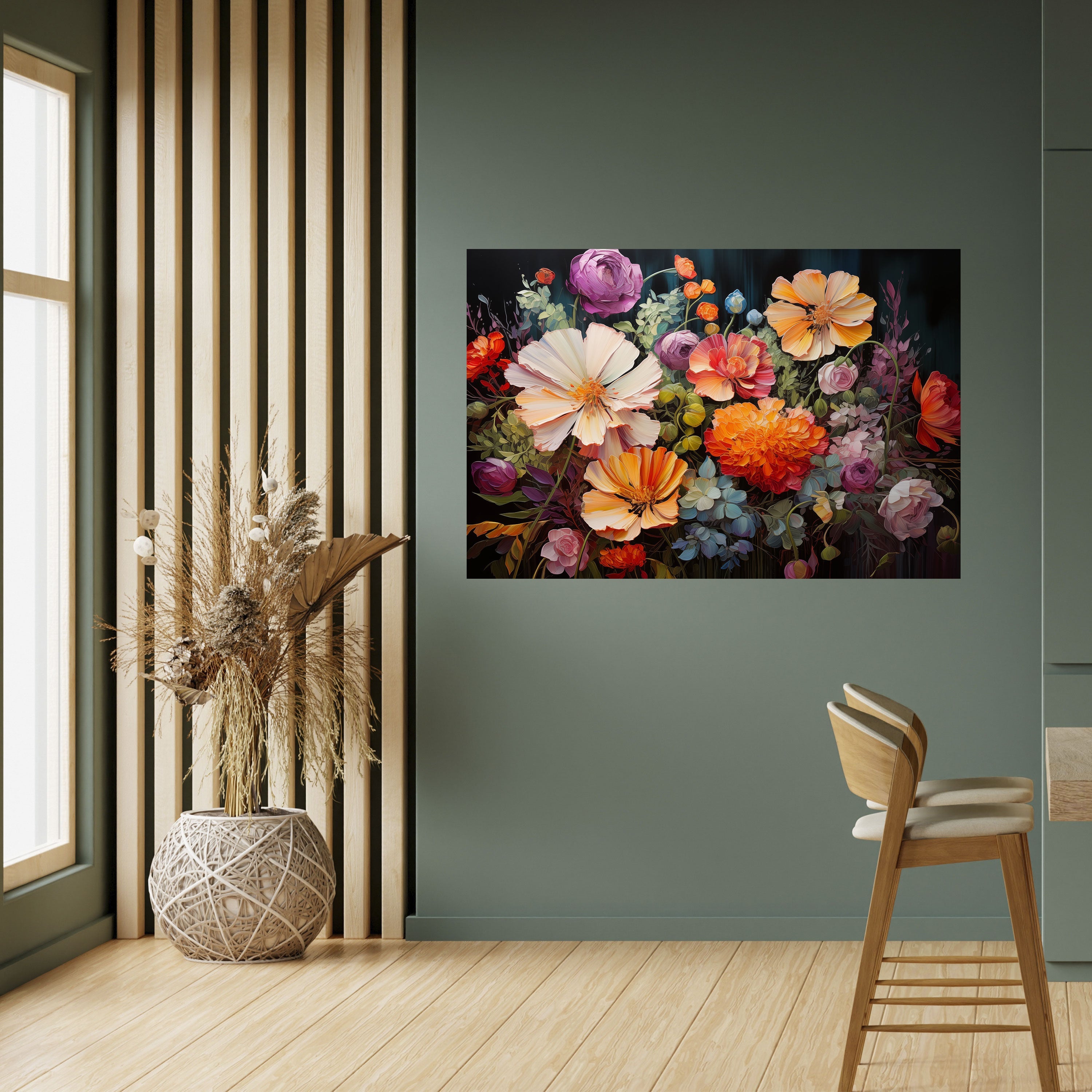 BLOOMING WILDERNESS Peel and Stick Horizontal Poster