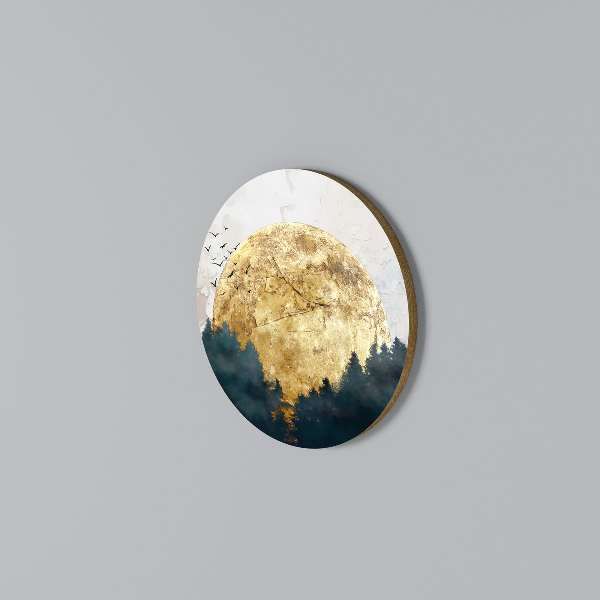 RISING MOON Arte de Parede Redonda