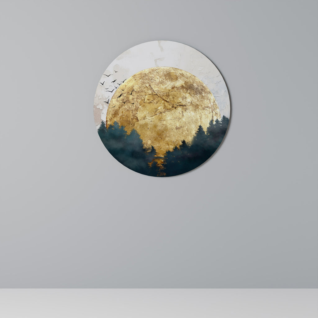 RISING MOON Quadro Redondo Decorativo