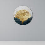 RISING MOON Quadro Redondo Decorativo
