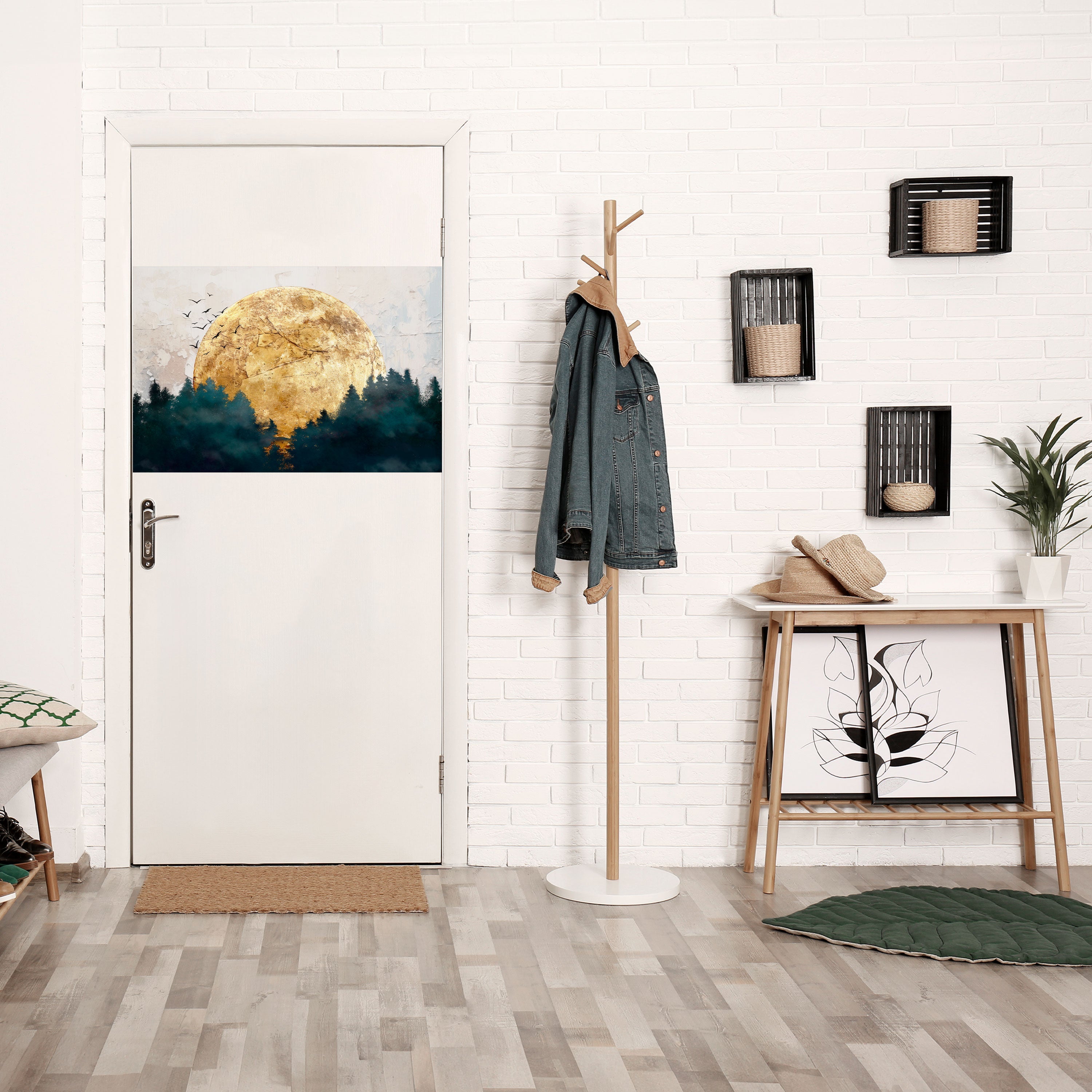 RISING MOON Peel and Stick Horizontal Poster