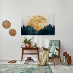 RISING MOON Peel and Stick Horizontal Poster