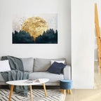 RISING MOON Peel and Stick Horizontal Poster