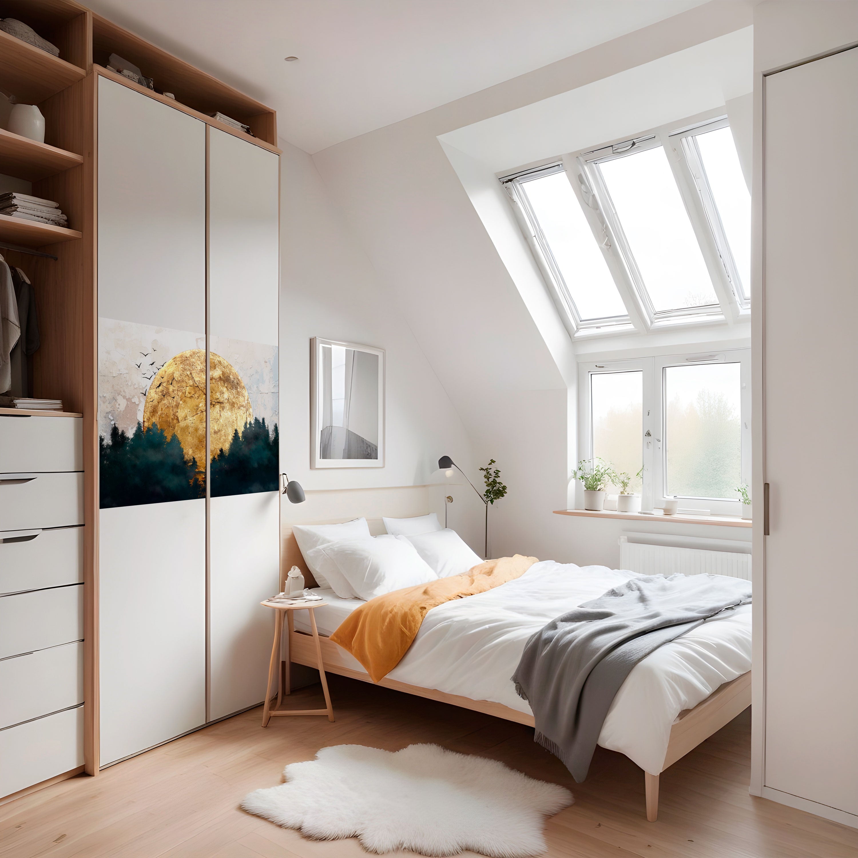 RISING MOON Peel and Stick Horizontal Poster