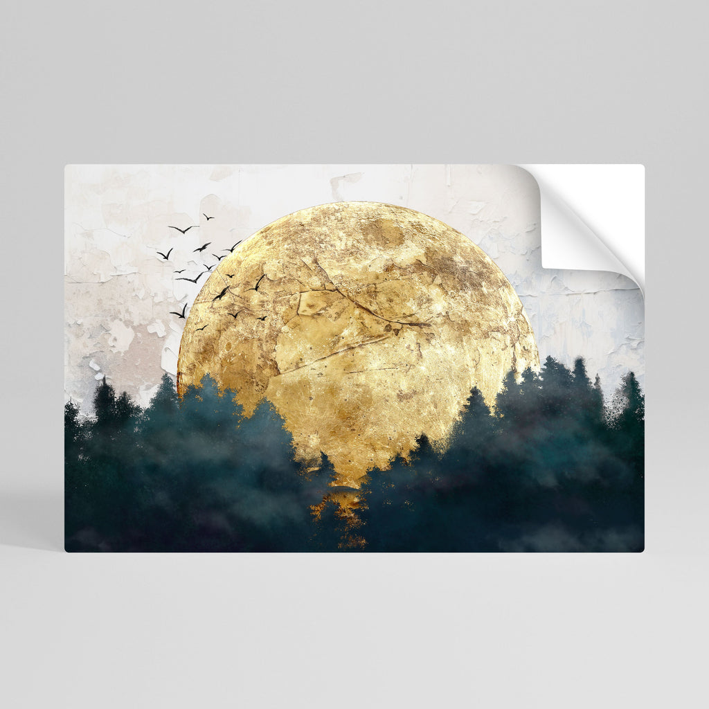 RISING MOON Peel and Stick Horizontal Poster