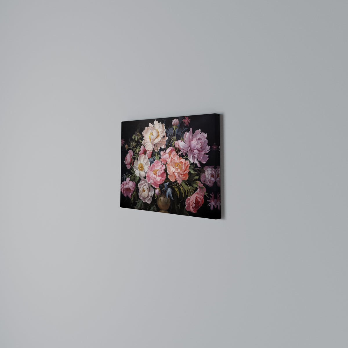 PEONIES BLOSSOM Horizontal Canvas Print