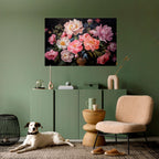 PEONIES BLOSSOM Peel and Stick Horizontal Poster