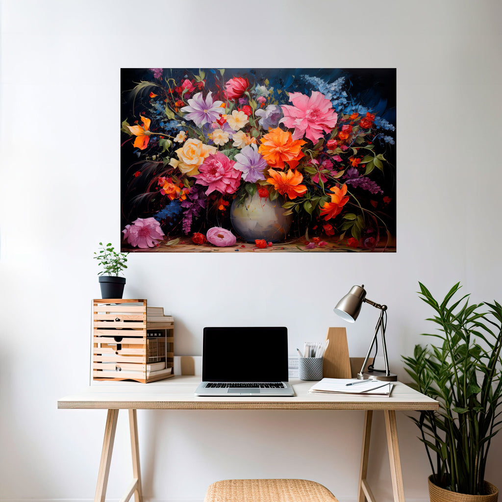 EUPHORIC BOUQUET Peel and Stick Horizontal Poster
