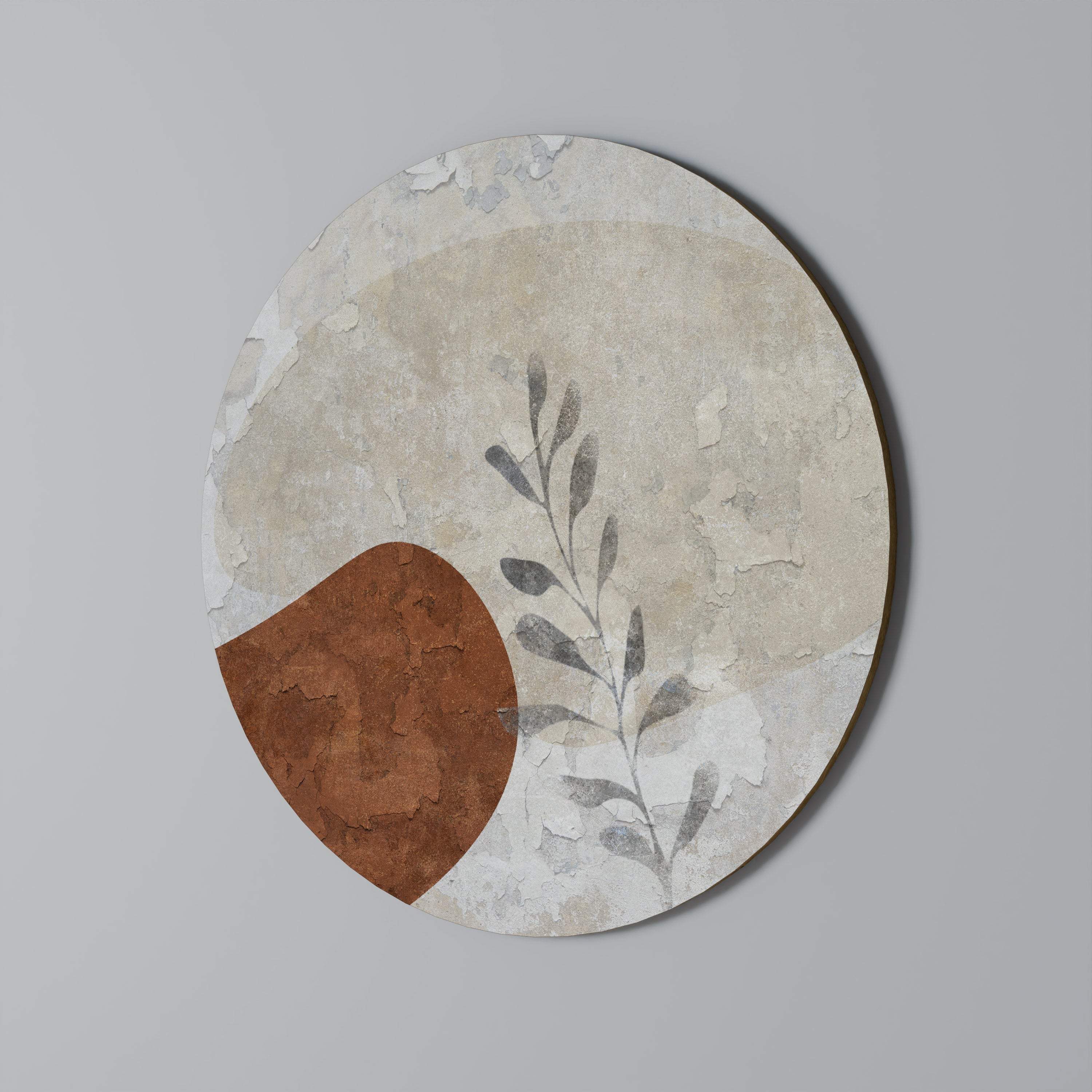 SINGLE SPRIG Quadro Redondo Decorativo