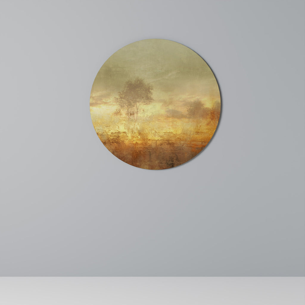 AMBER DREAMSCAPE Round Wall Art