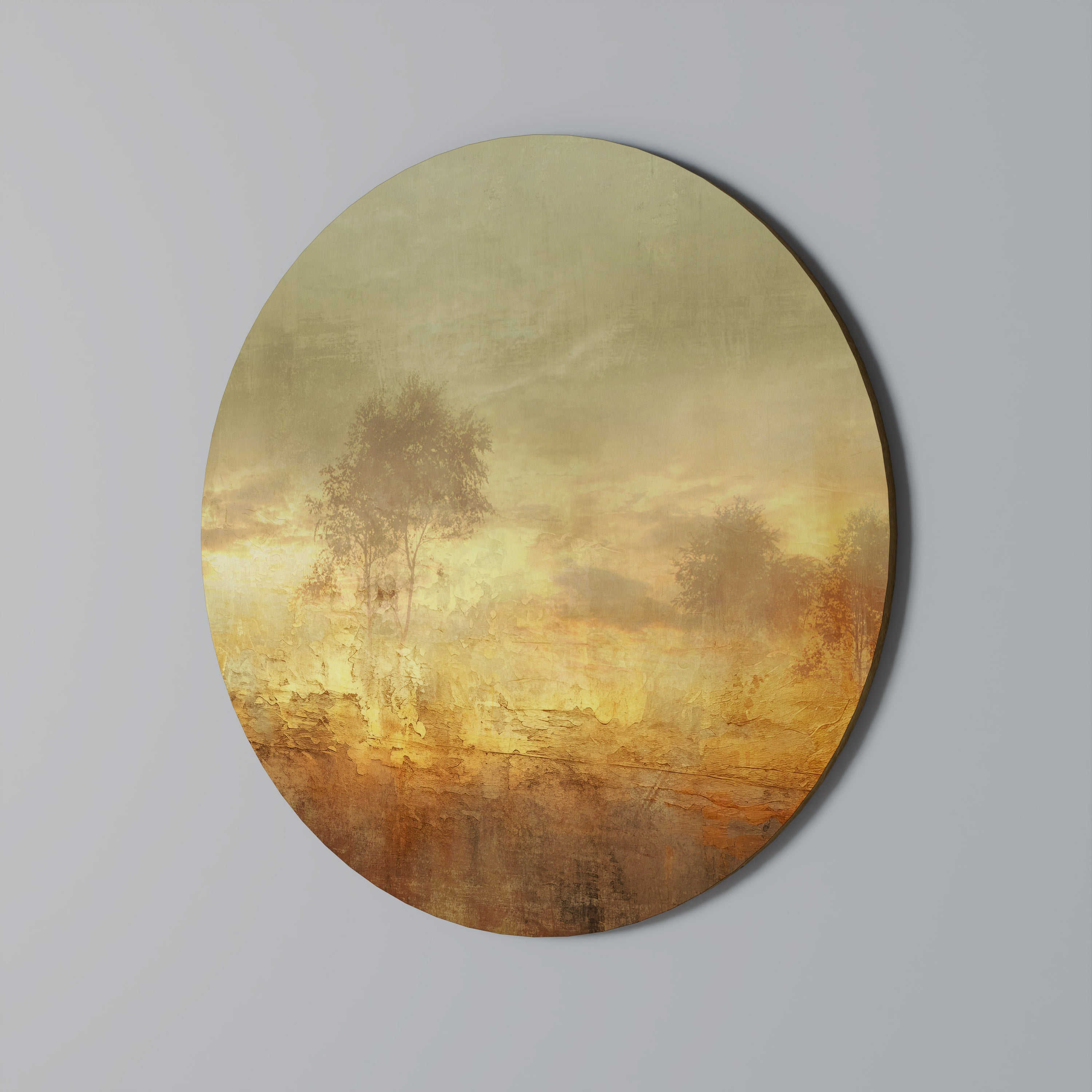 AMBER DREAMSCAPE Round Wall Art