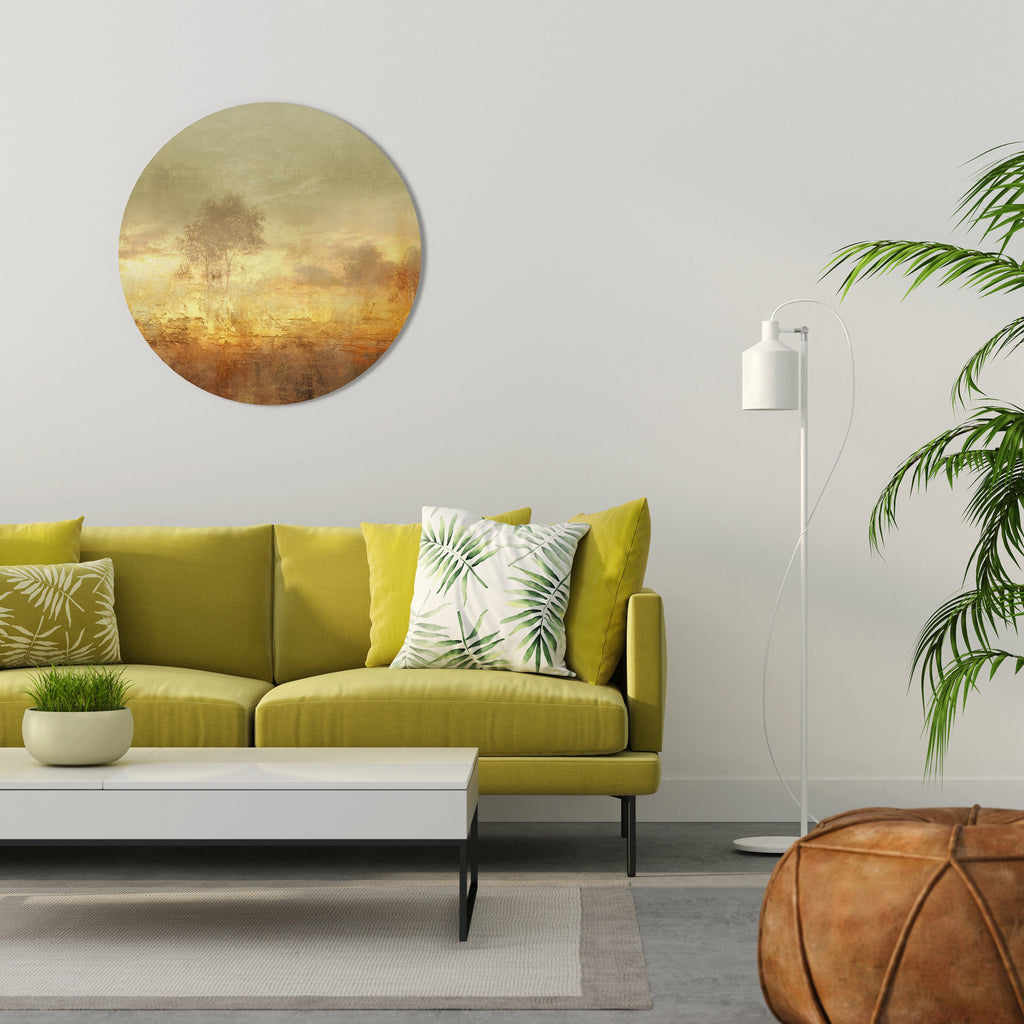 AMBER DREAMSCAPE Round Wall Art