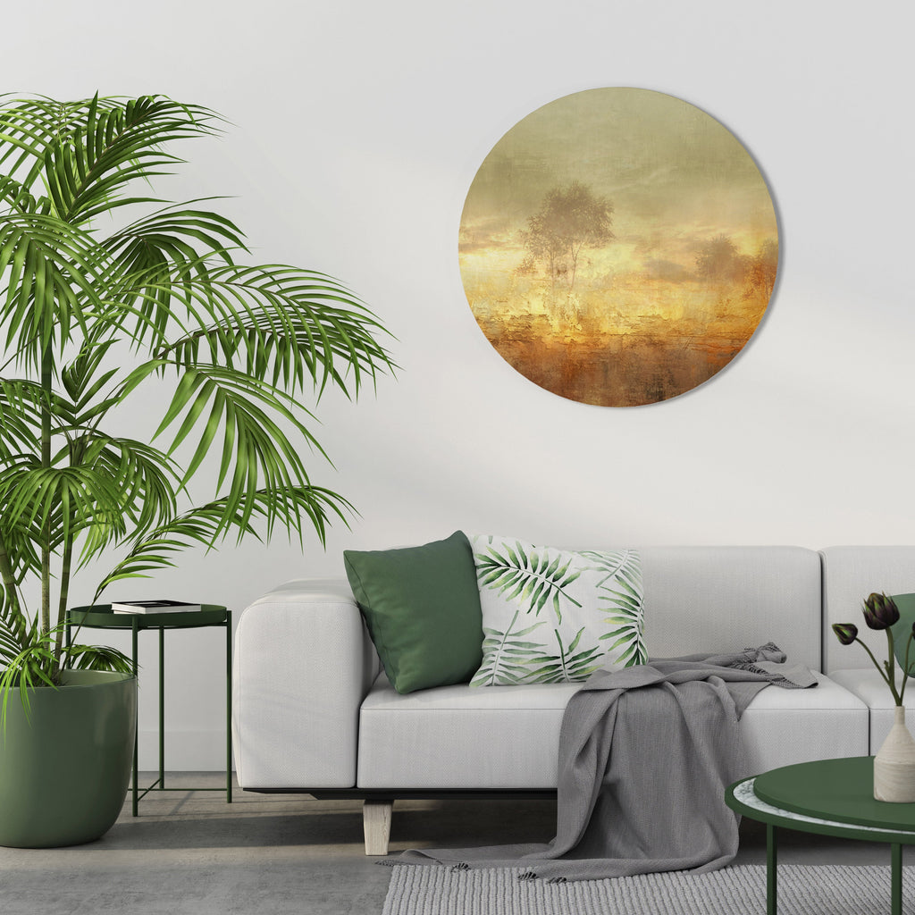AMBER DREAMSCAPE Round Wall Art
