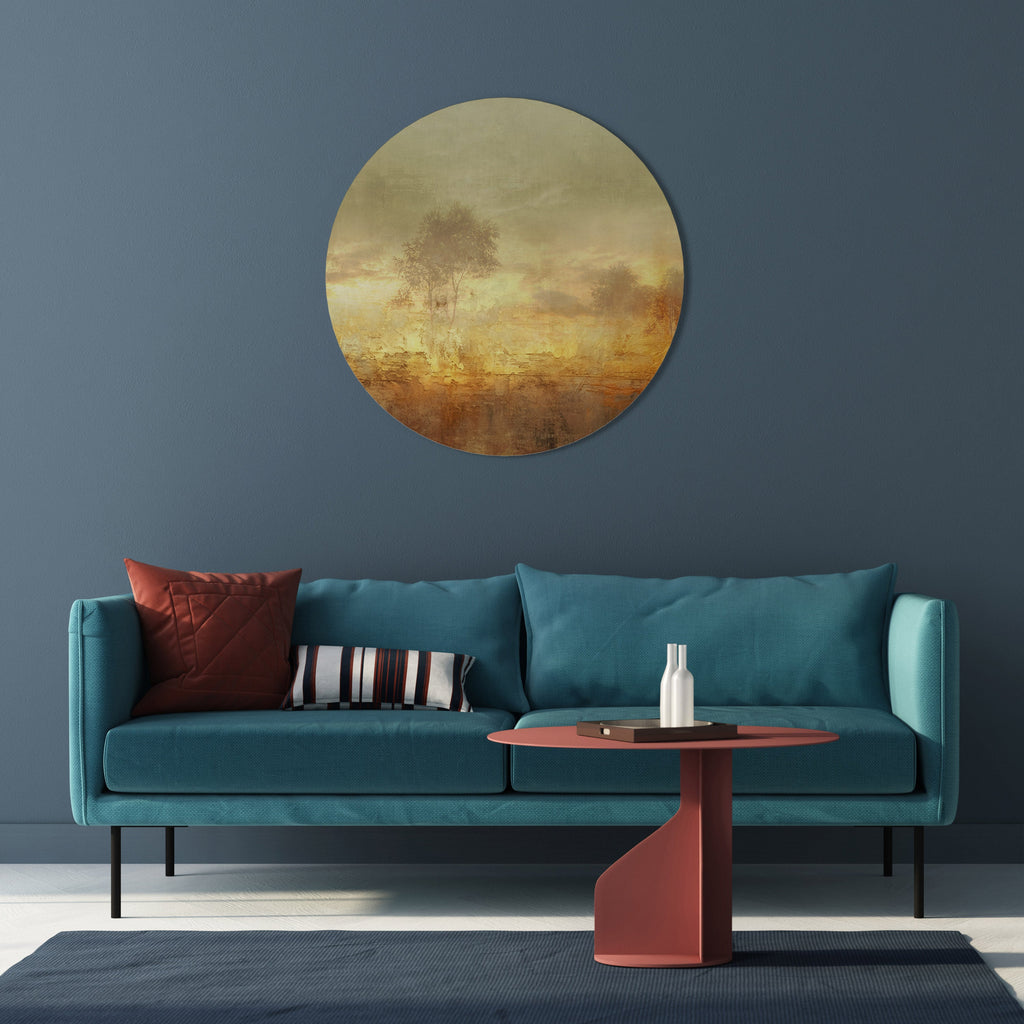 AMBER DREAMSCAPE Round Wall Art