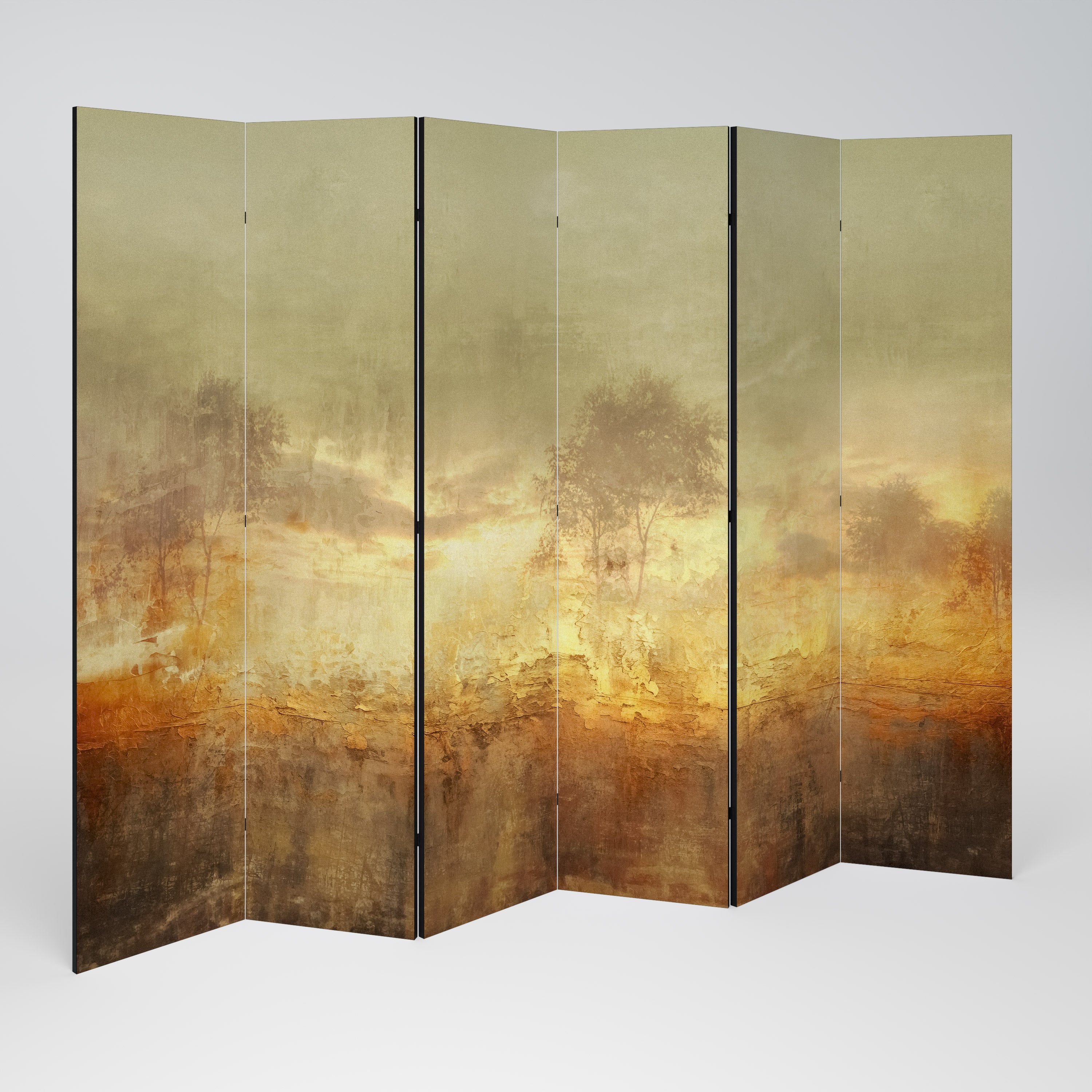 AMBER DREAMSCAPE Biombo de 6 Painéis