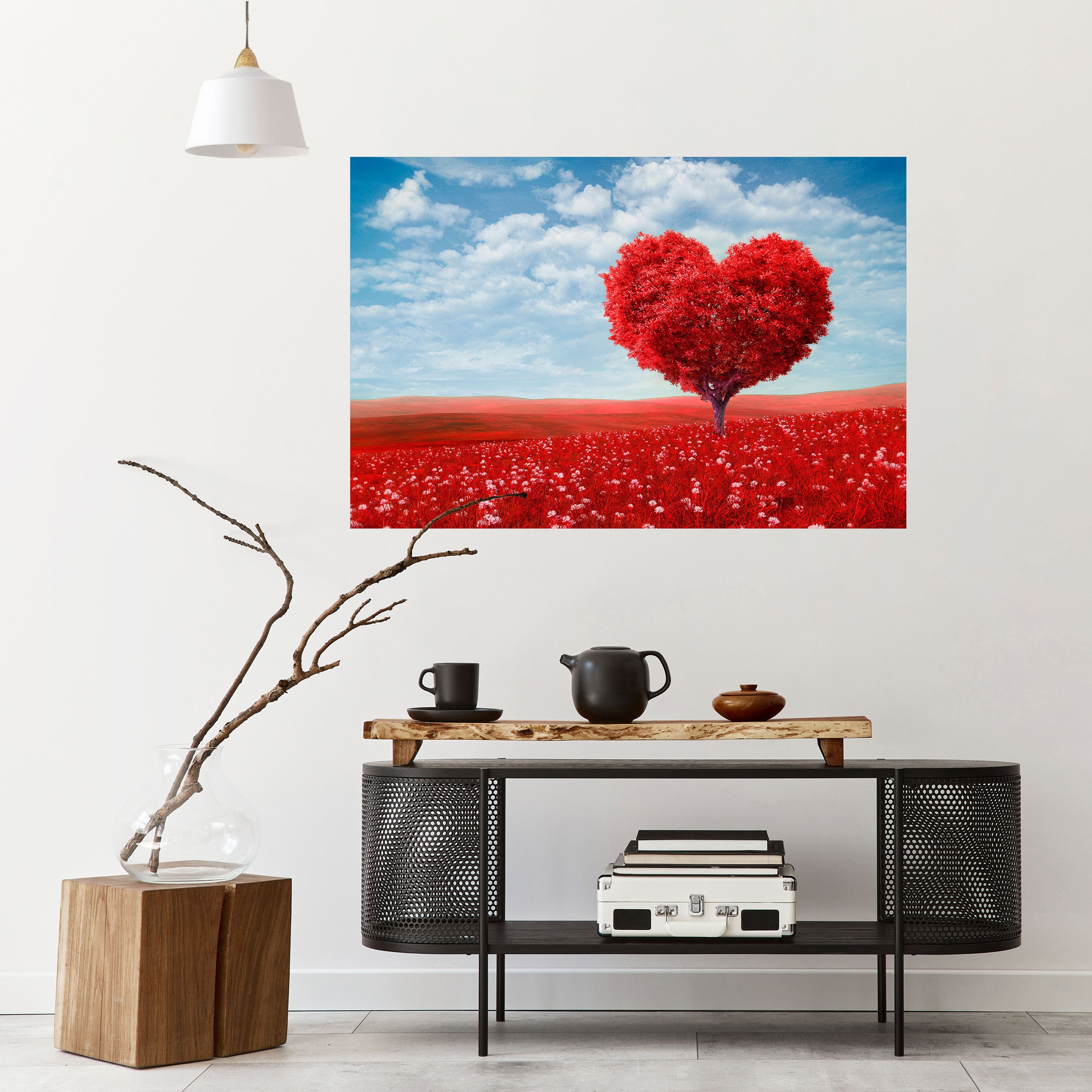 LOVE’S EMBRACE Peel and Stick Horizontal Poster