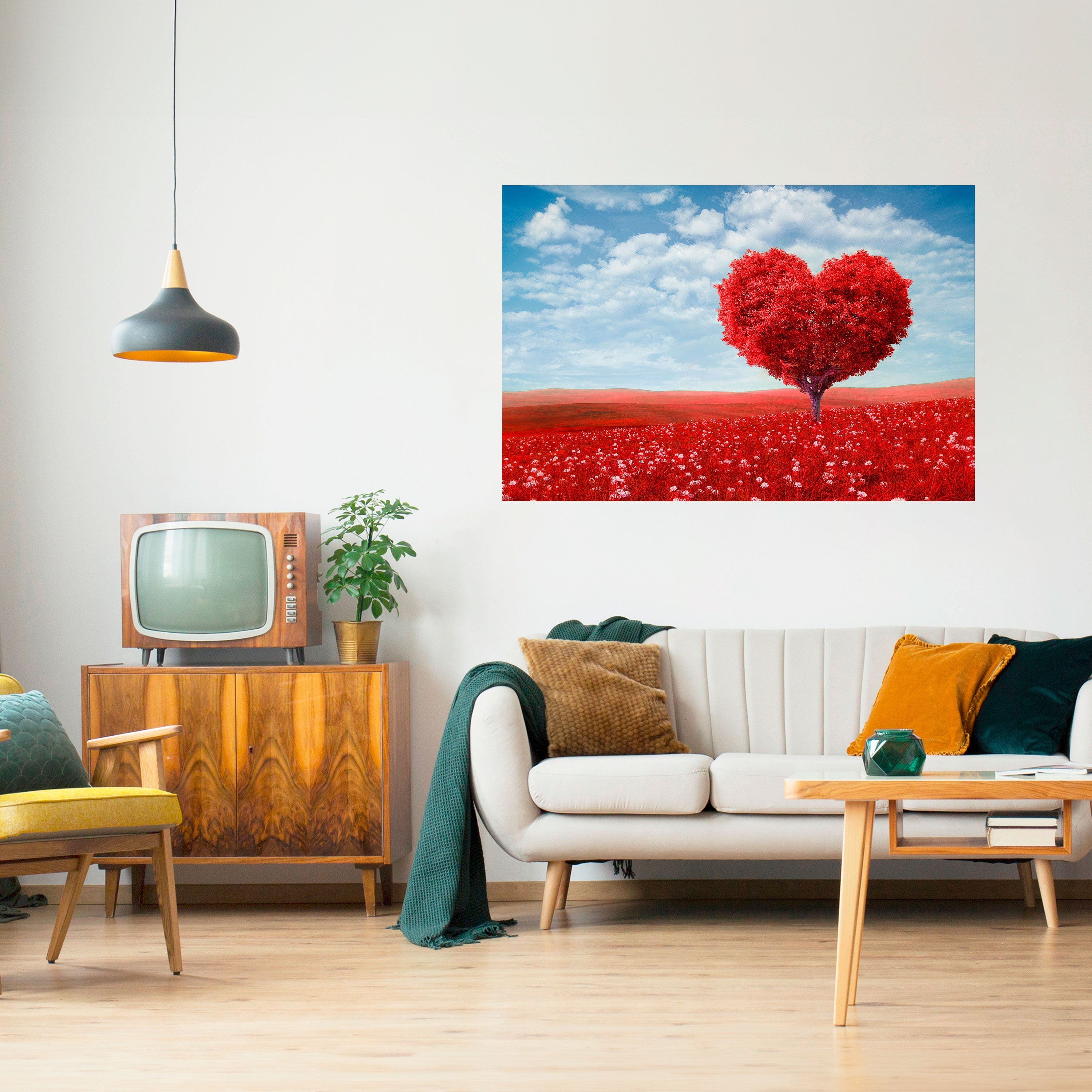 LOVE’S EMBRACE Peel and Stick Horizontal Poster