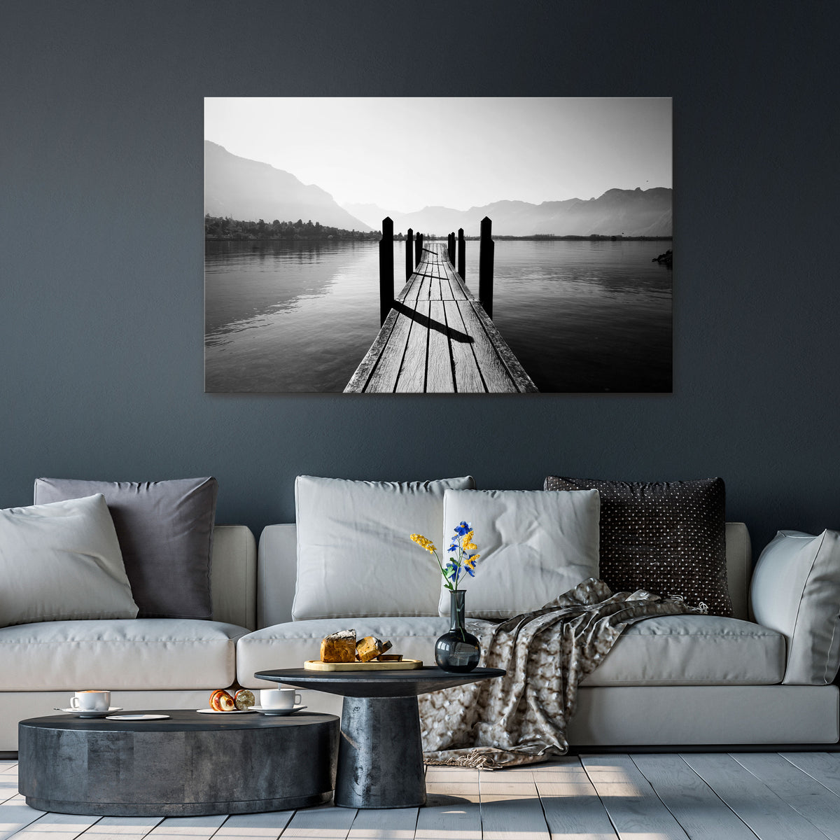 WALK INTO THE DEEP Horizontal Canvas Print