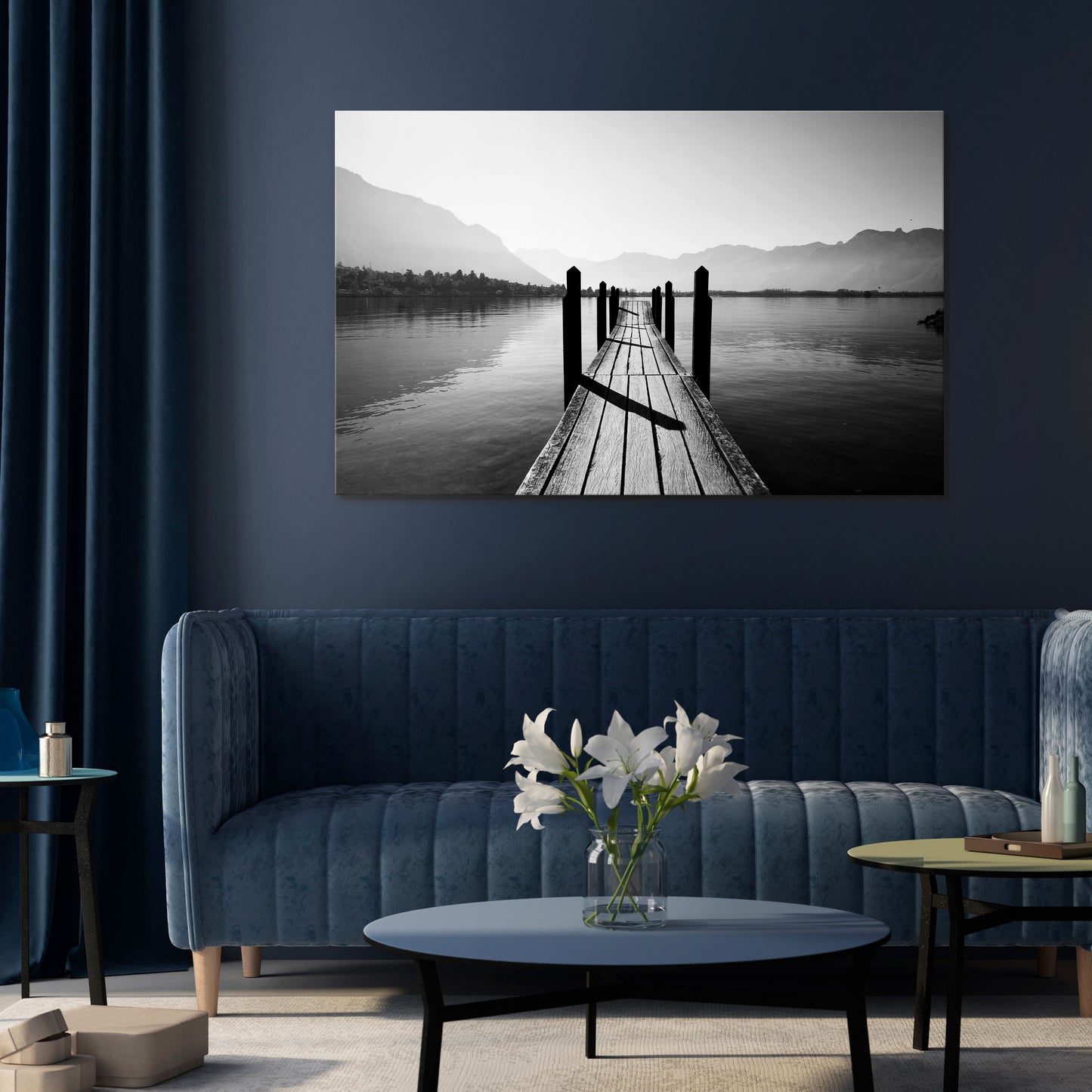 WALK INTO THE DEEP Horizontal Canvas Print