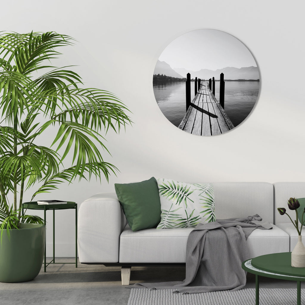 WALK INTO THE DEEP Quadro Redondo Decorativo