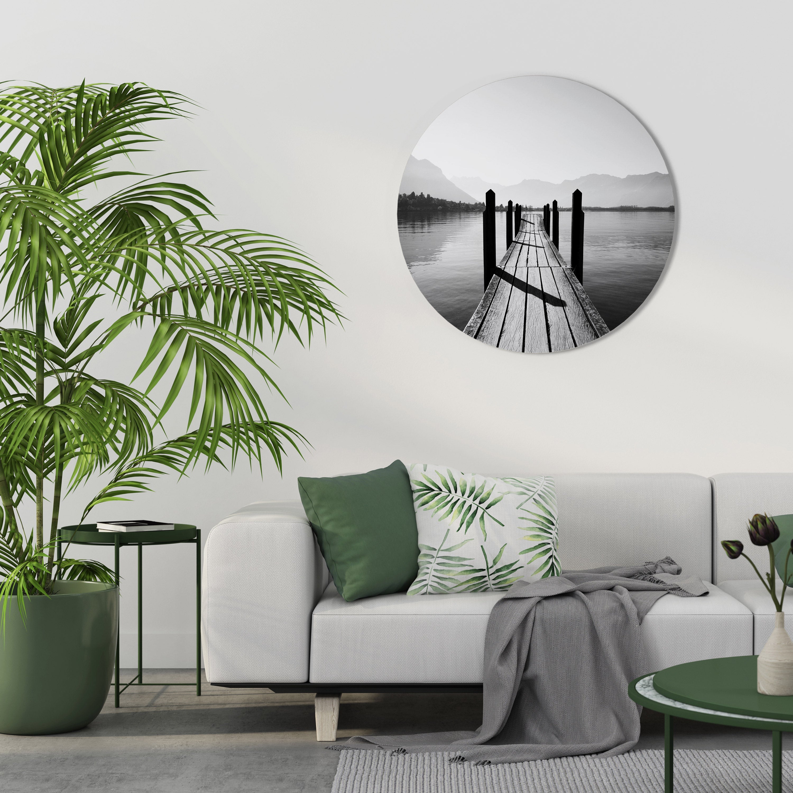 WALK INTO THE DEEP Quadro Redondo Decorativo