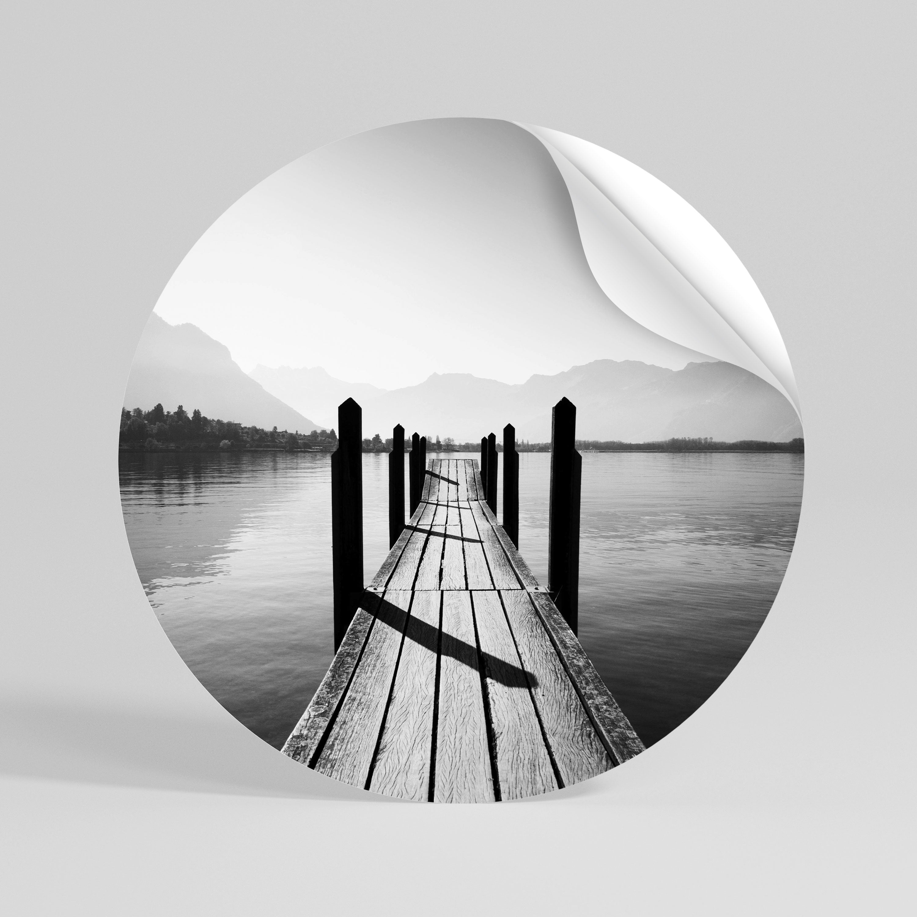 WALK INTO THE DEEP Autocolante Redondo Removível