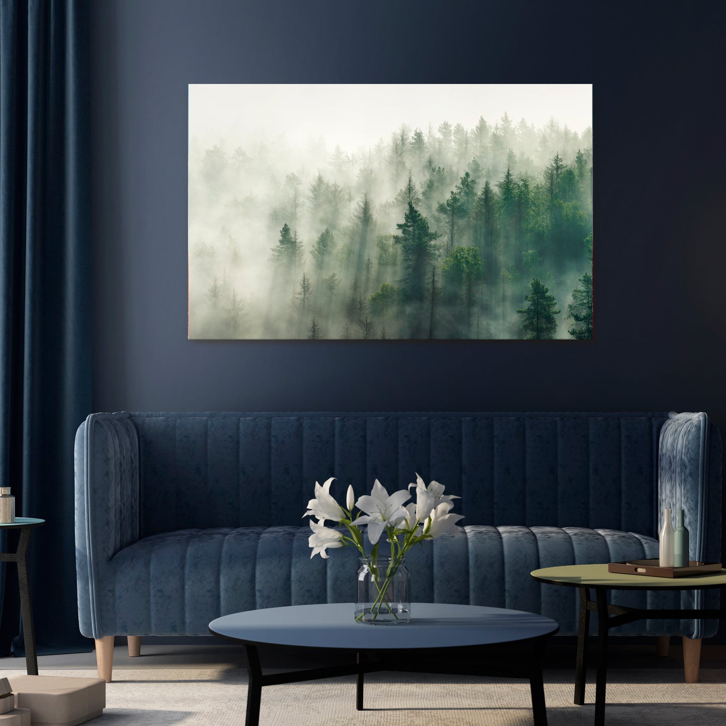 MISTY FOREST Horizontal Canvas Print