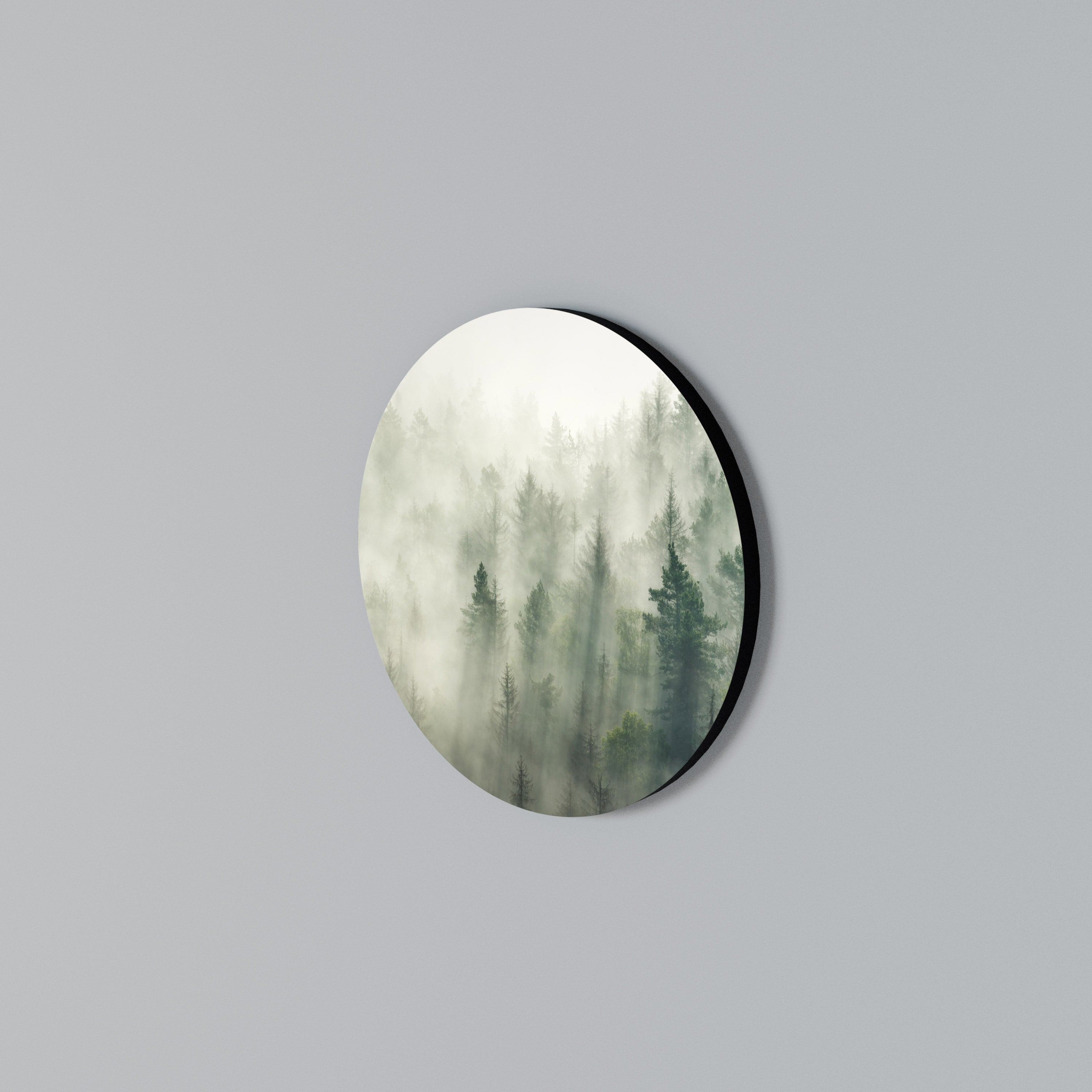 MISTY FOREST Arte de Parede Redonda