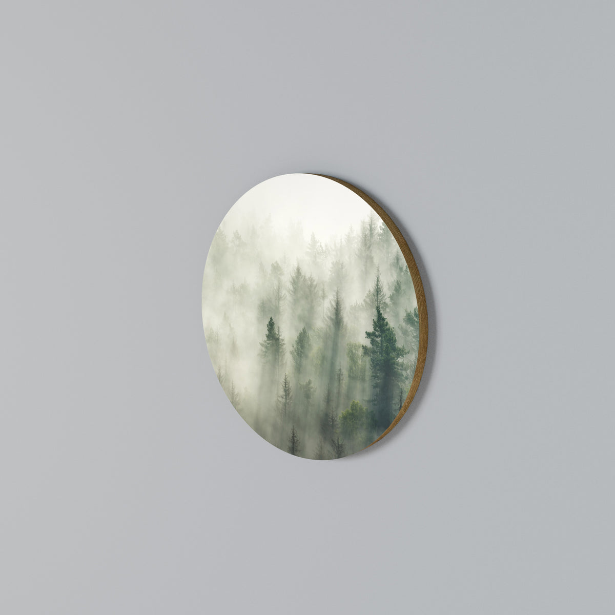MISTY FOREST Arte de Parede Redonda