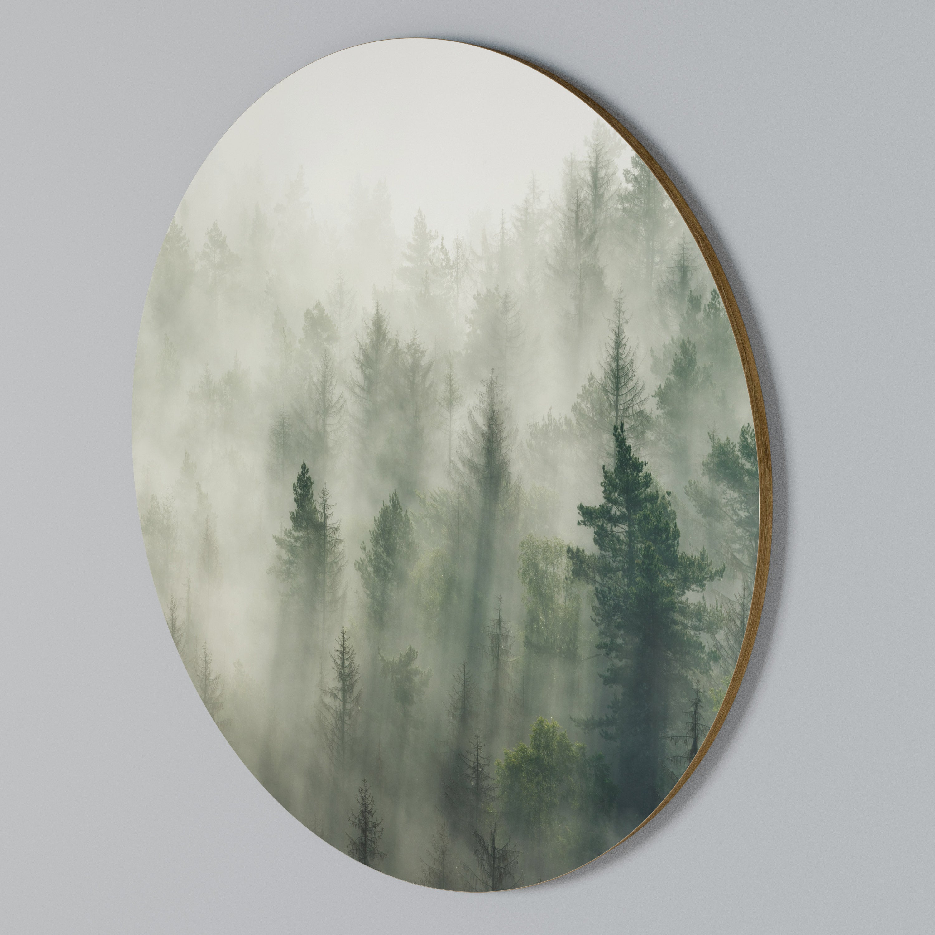 MISTY FOREST Arte de Parede Redonda