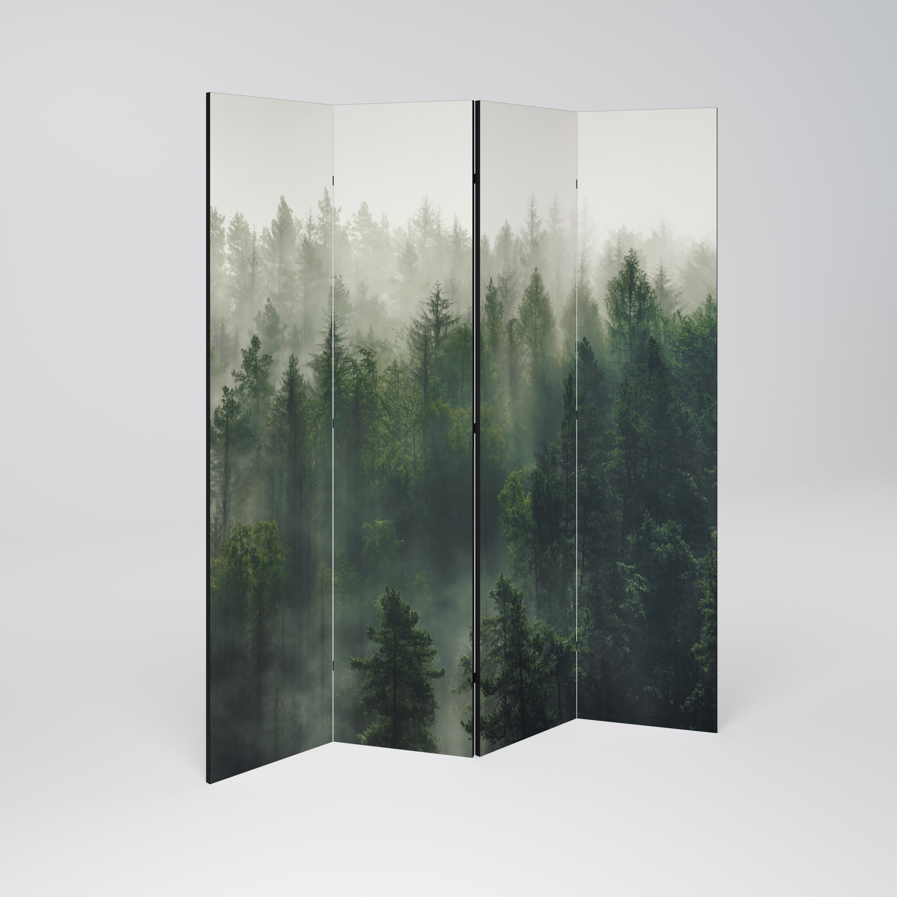 MISTY FOREST Biombo Decorativo de 4 Painéis