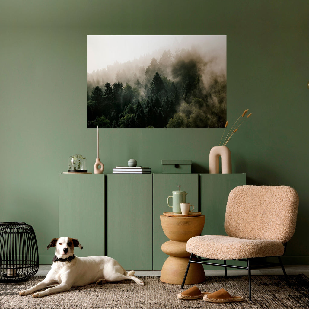 MISTY HIGHLANDS Peel and Stick Horizontal Poster