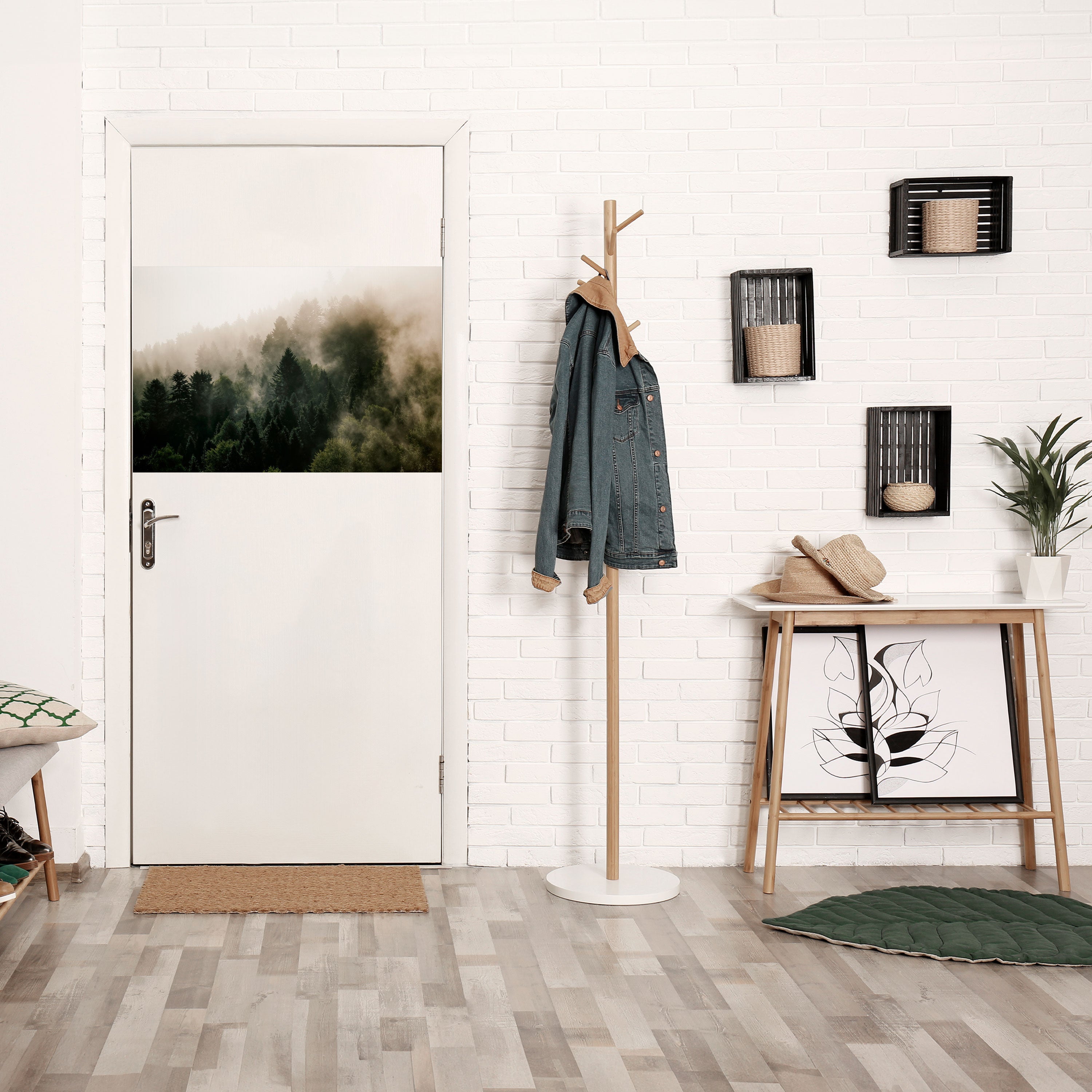 MISTY HIGHLANDS Peel and Stick Horizontal Poster