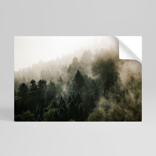 MISTY HIGHLANDS Póster Autocolante Horizontal