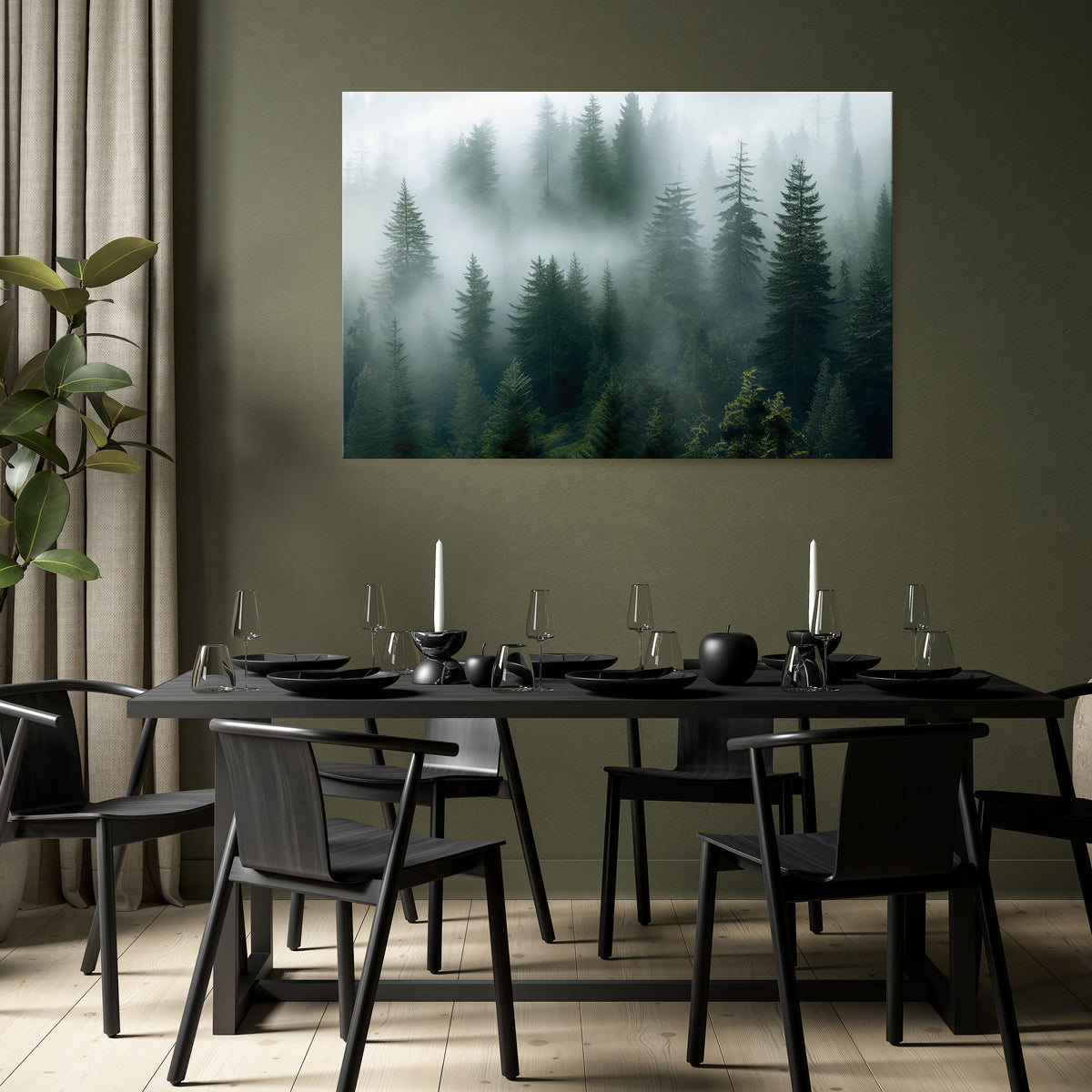 FOGGY CREST Horizontal Canvas Print