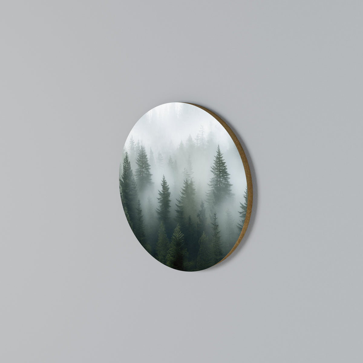 FOGGY CREST Arte de Parede Redonda