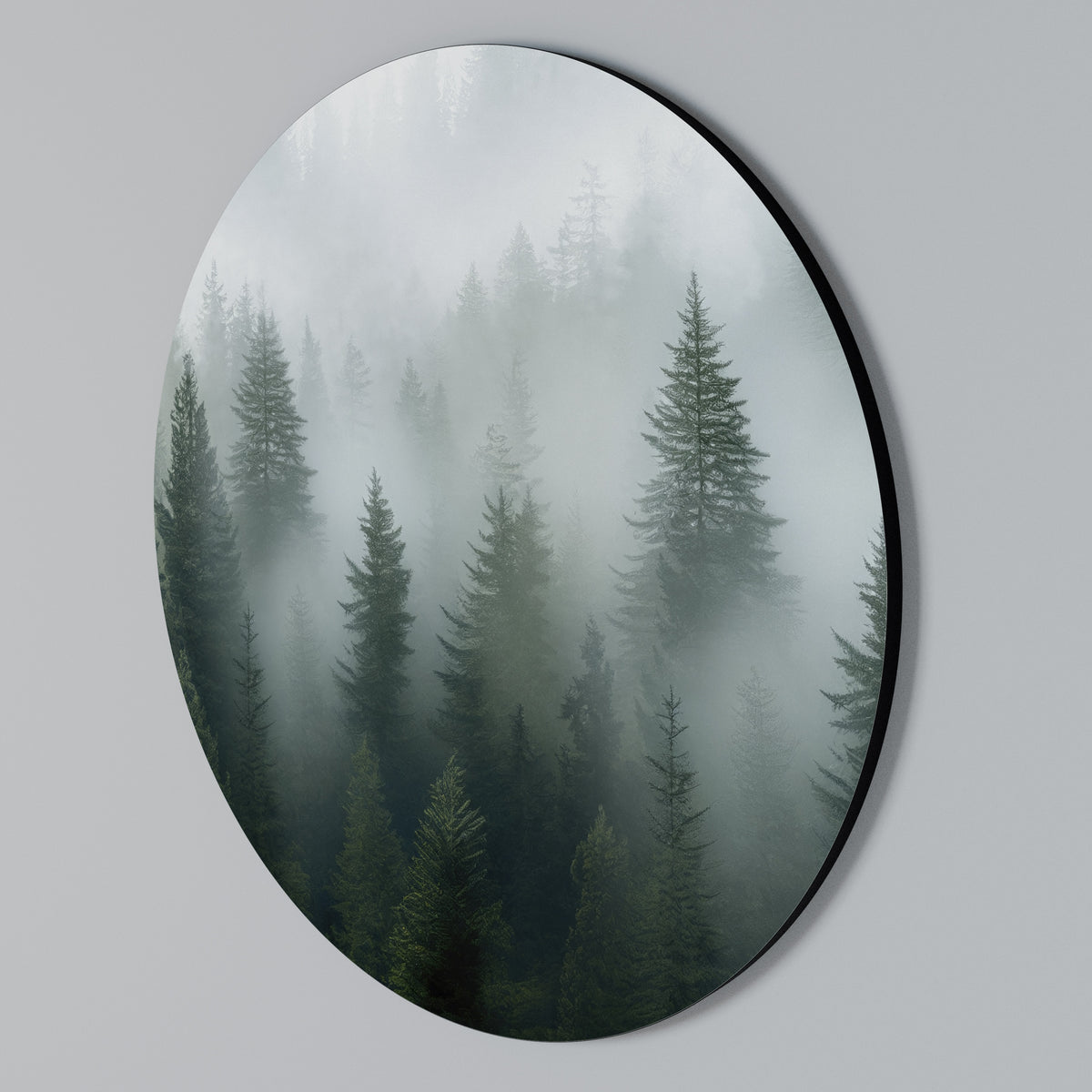 FOGGY CREST Arte de Parede Redonda