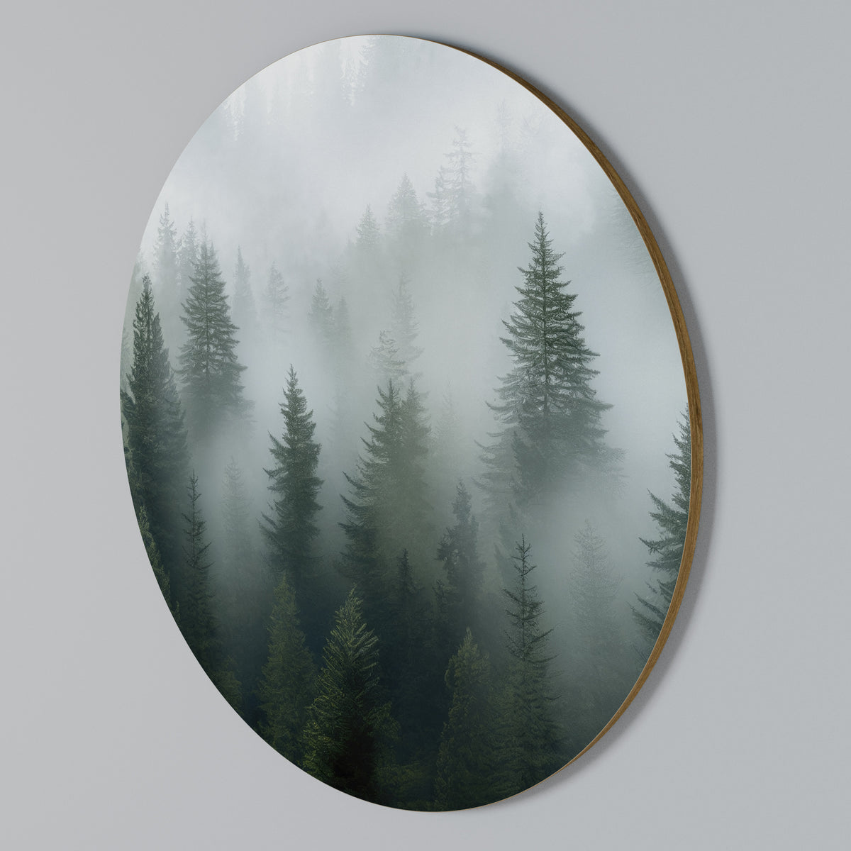 FOGGY CREST Arte de Parede Redonda