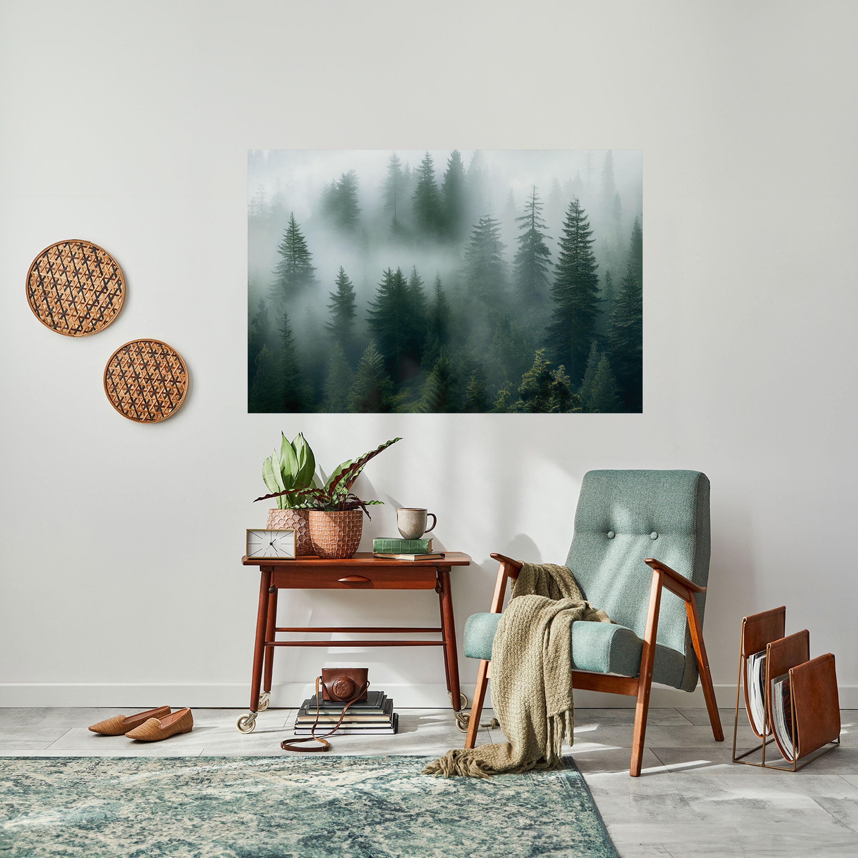 FOGGY CREST Peel and Stick Horizontal Poster