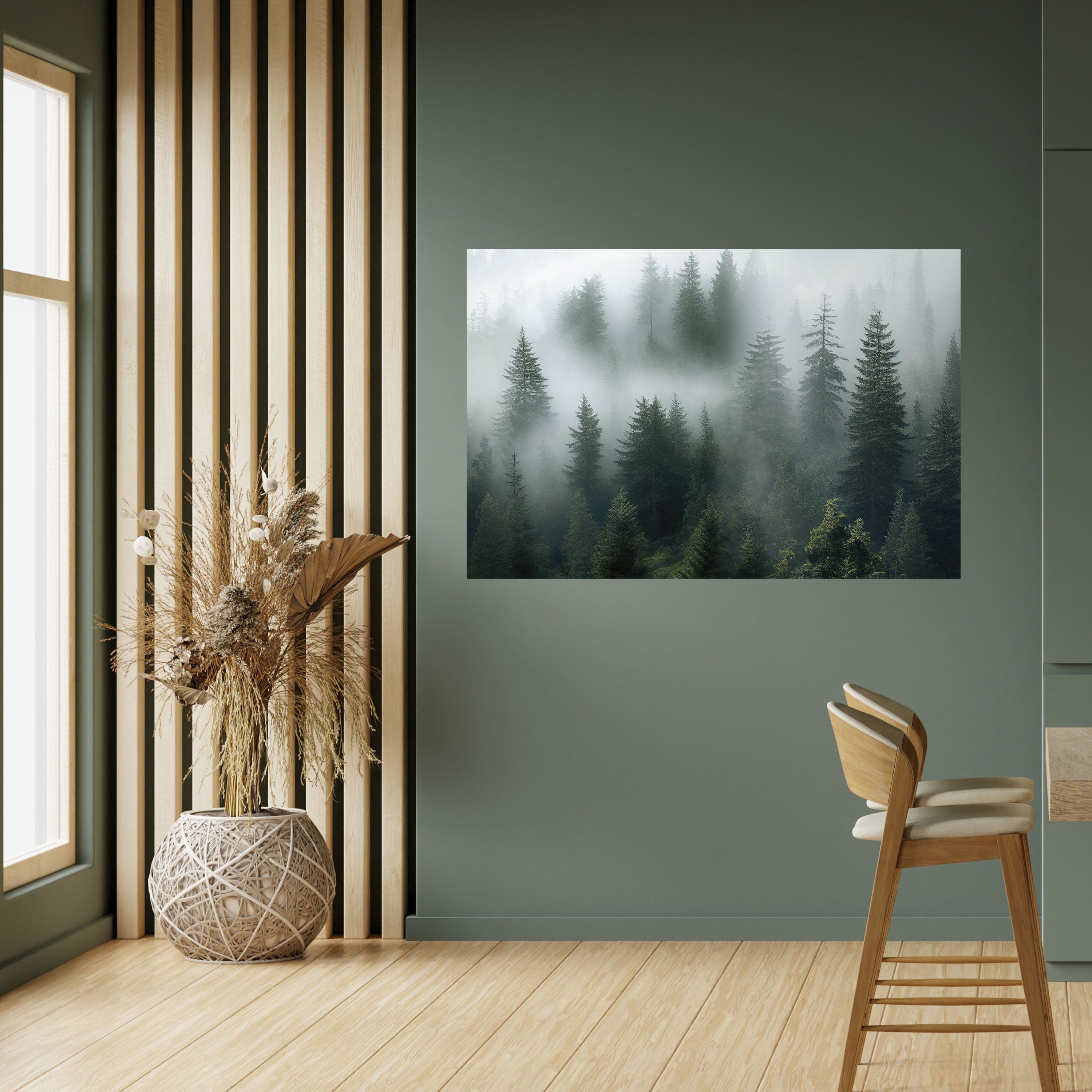 FOGGY CREST Peel and Stick Horizontal Poster