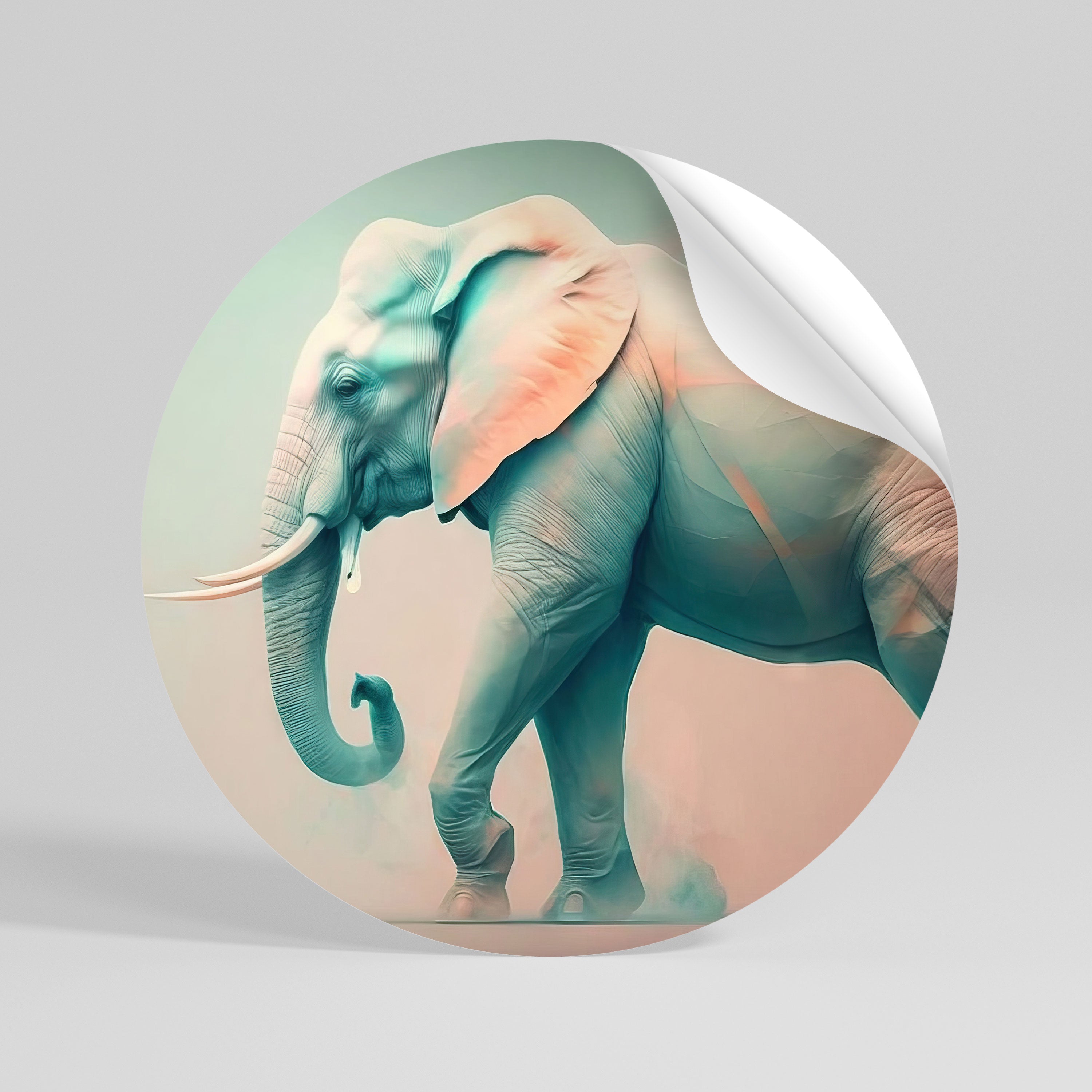 HOLO GIANT Autocolante Redondo Removível